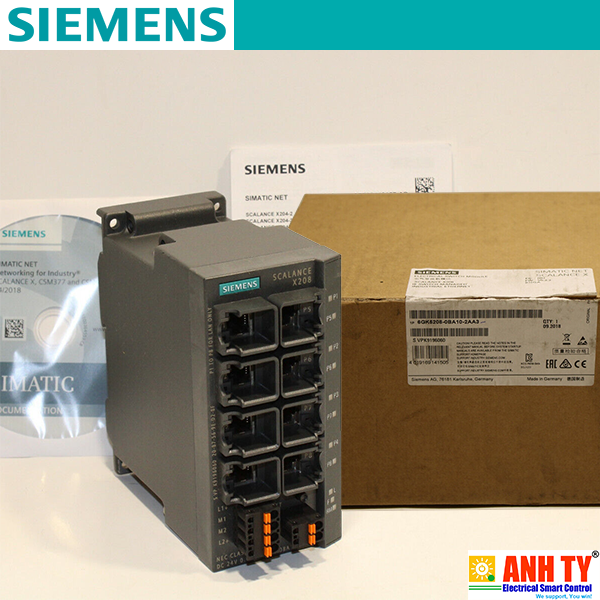 IE switch 8x10/100 Mbit/s RJ45 PROFINET IO Siemens 6GK5208-0BA10-2AA3 | SCALANCE X208
